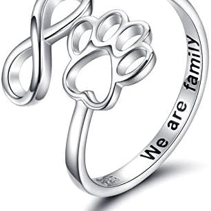 Handcrafted Adjustable Paw Print Heart