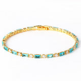 Elegant Natural Turquoise and Gold Bracelet