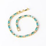 Elegant Natural Turquoise and Gold Bracelet