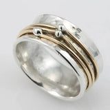 Vintage gold layered silver ring